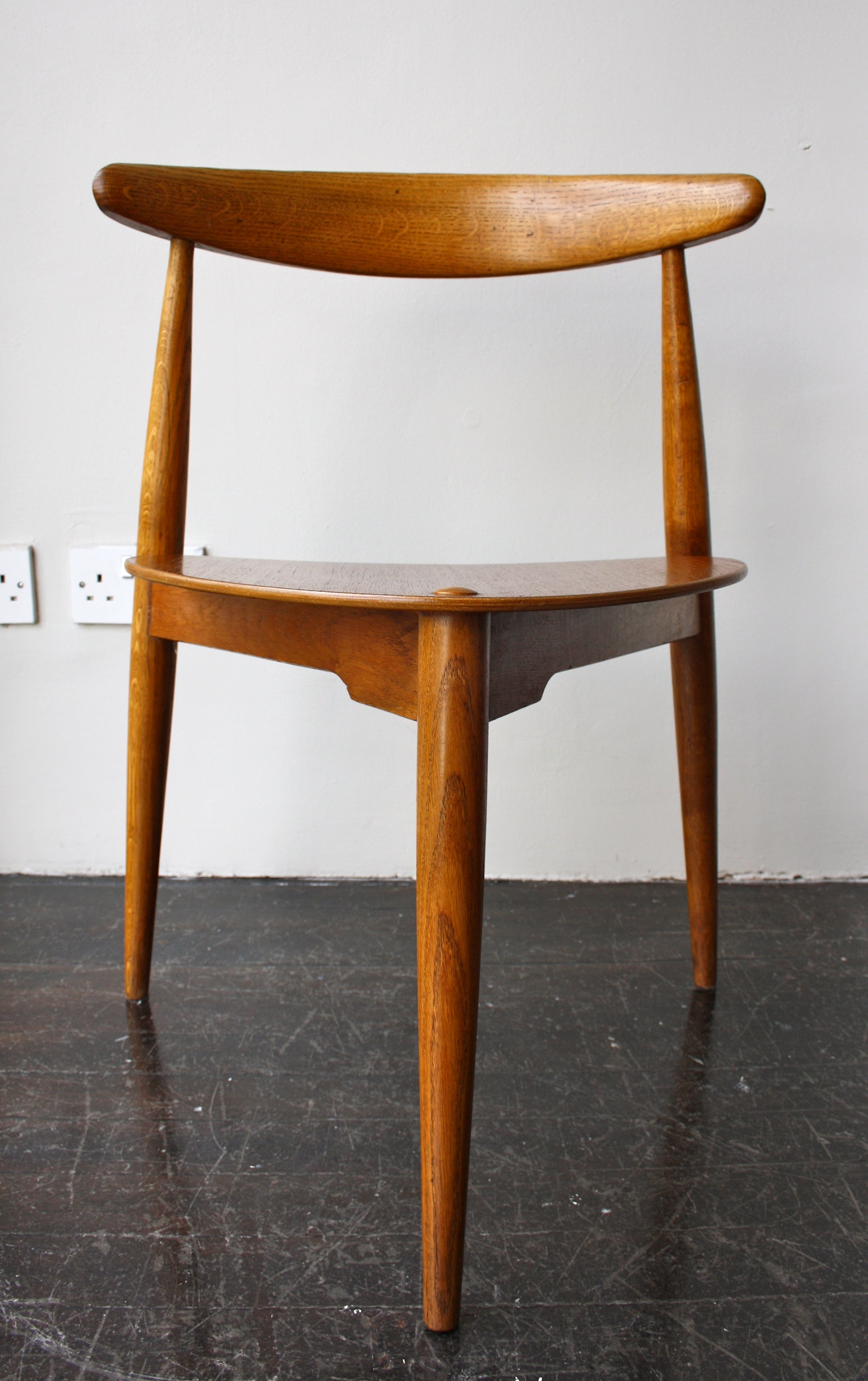 Set of 6 Heart Chairs by Hans Wegner at 1stDibs