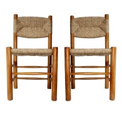 Charlotte Perriand Pair of Sidechairs