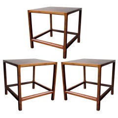 Three Rio Rosewood Sidetables