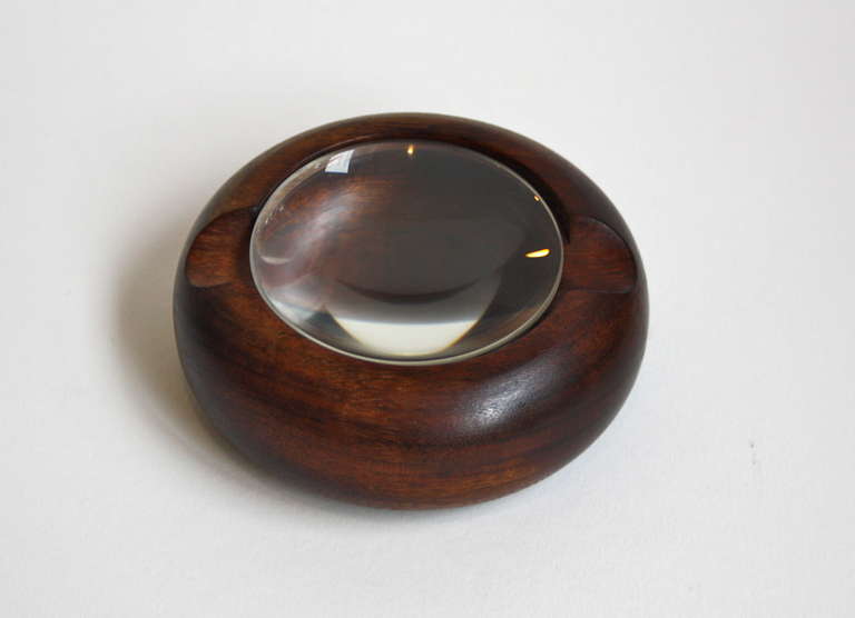 Walnut Rare Magnifying Box by Carl Aubock