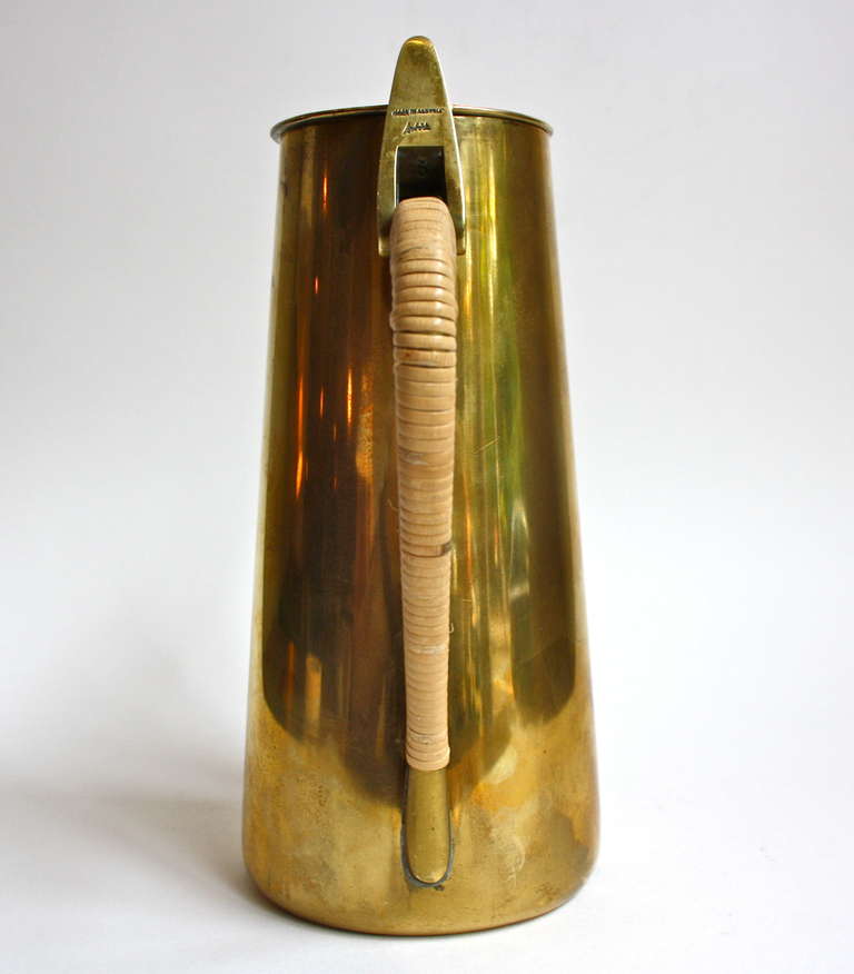 Austrian Brass Coffee Pot by Carl Aubock