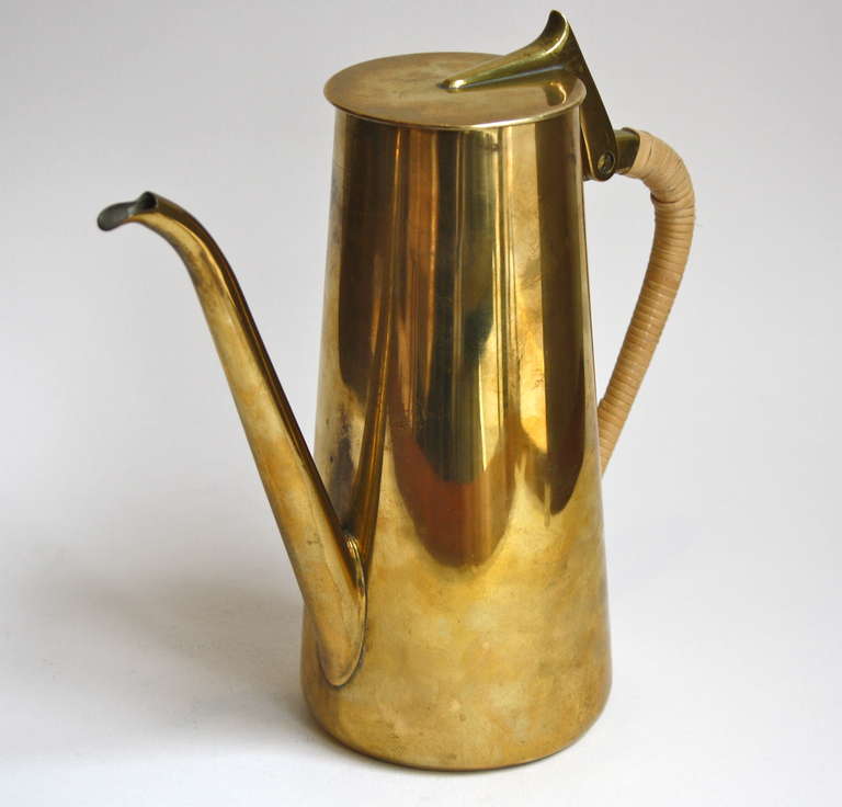 Brass Coffee Pot by Carl Aubock In Good Condition In London, GB