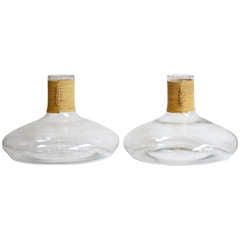 Glass 
Wicker Vases by Carl Auböck