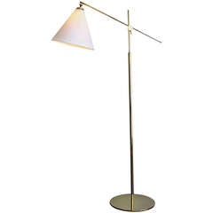 Adjustable Brass Floor Light by Klint