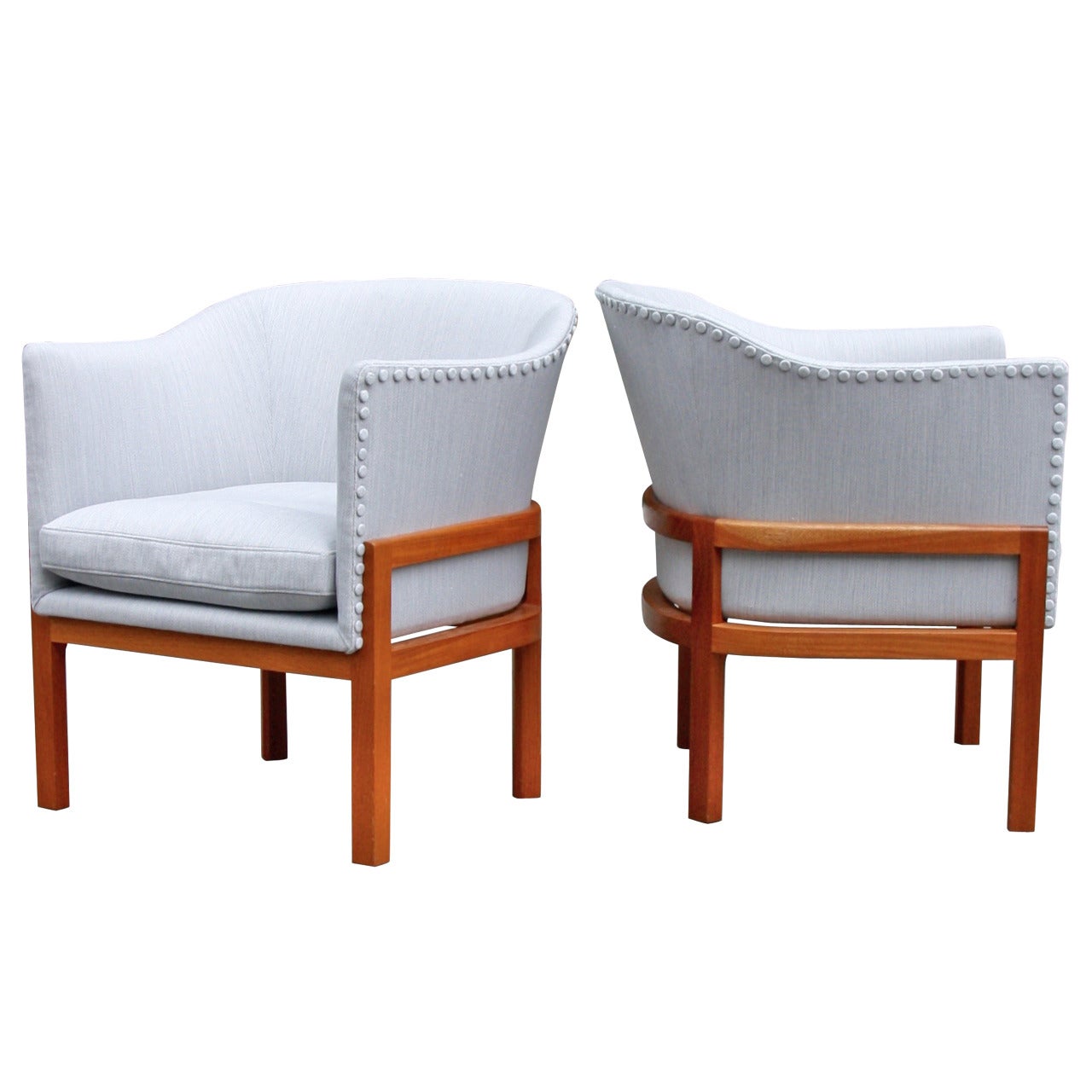 Rare Mogens Koch Pair of MK51 Easy Chairs