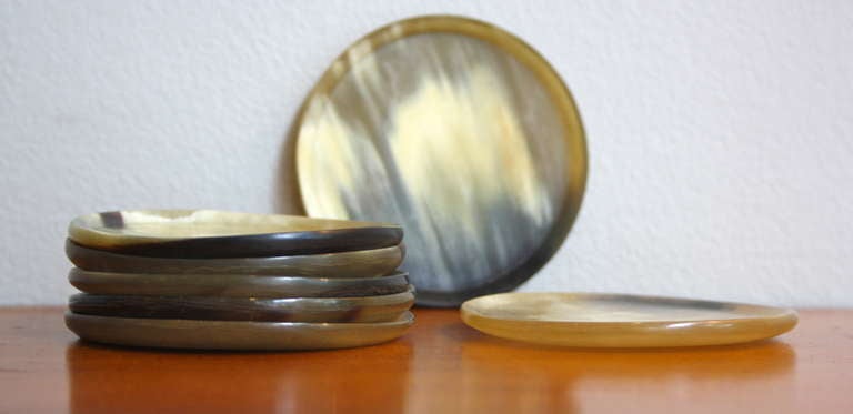 Set of Seven Horn Coaster by Carl Auböck