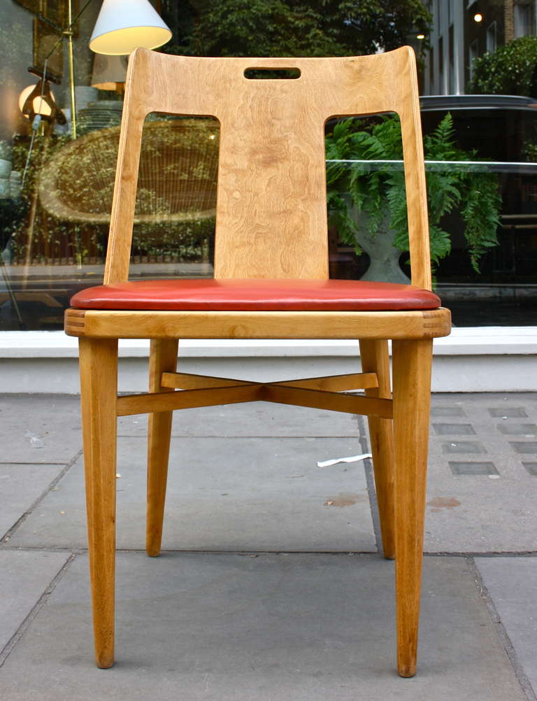 Mid-20th Century Lovely Set of Six Modernist Dining Chairs