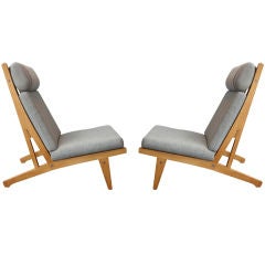 Pair of Hans Wegner Lounge Chairs