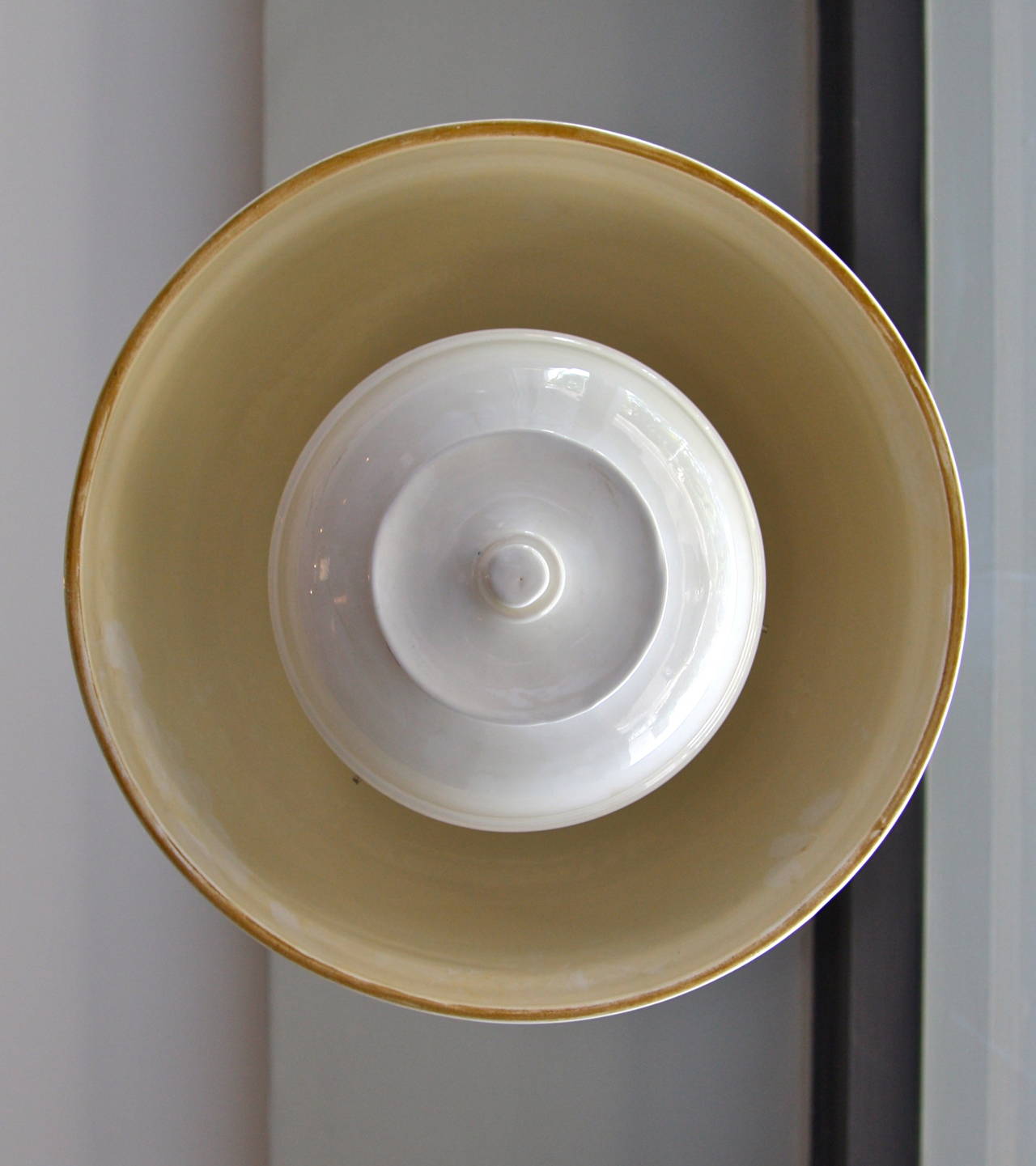 Glazed Herman Kahler White Pendant