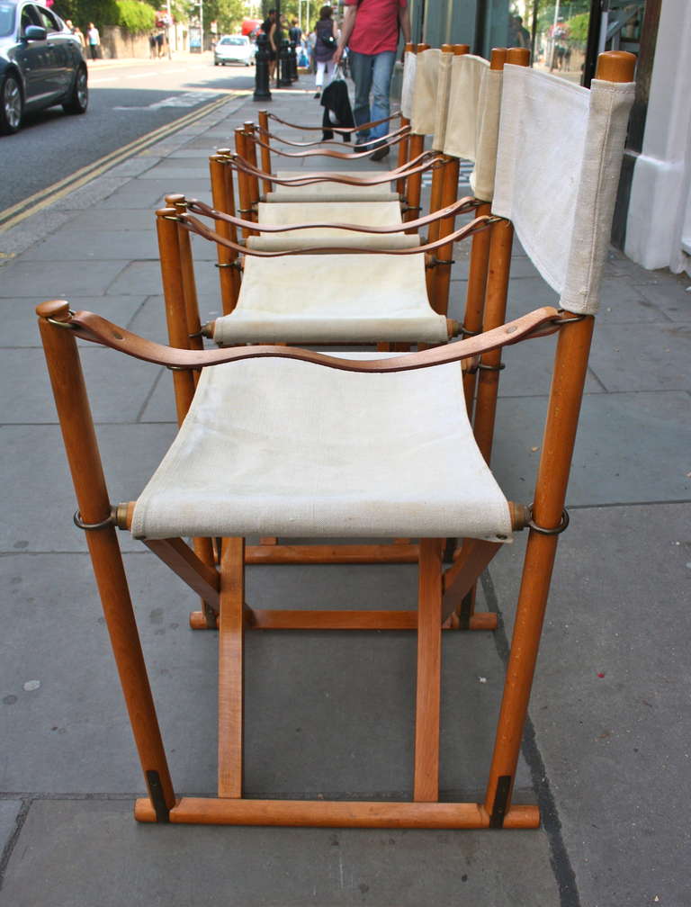 Modern Set of Four MK-16 Folding Chairs by Mogens Koch