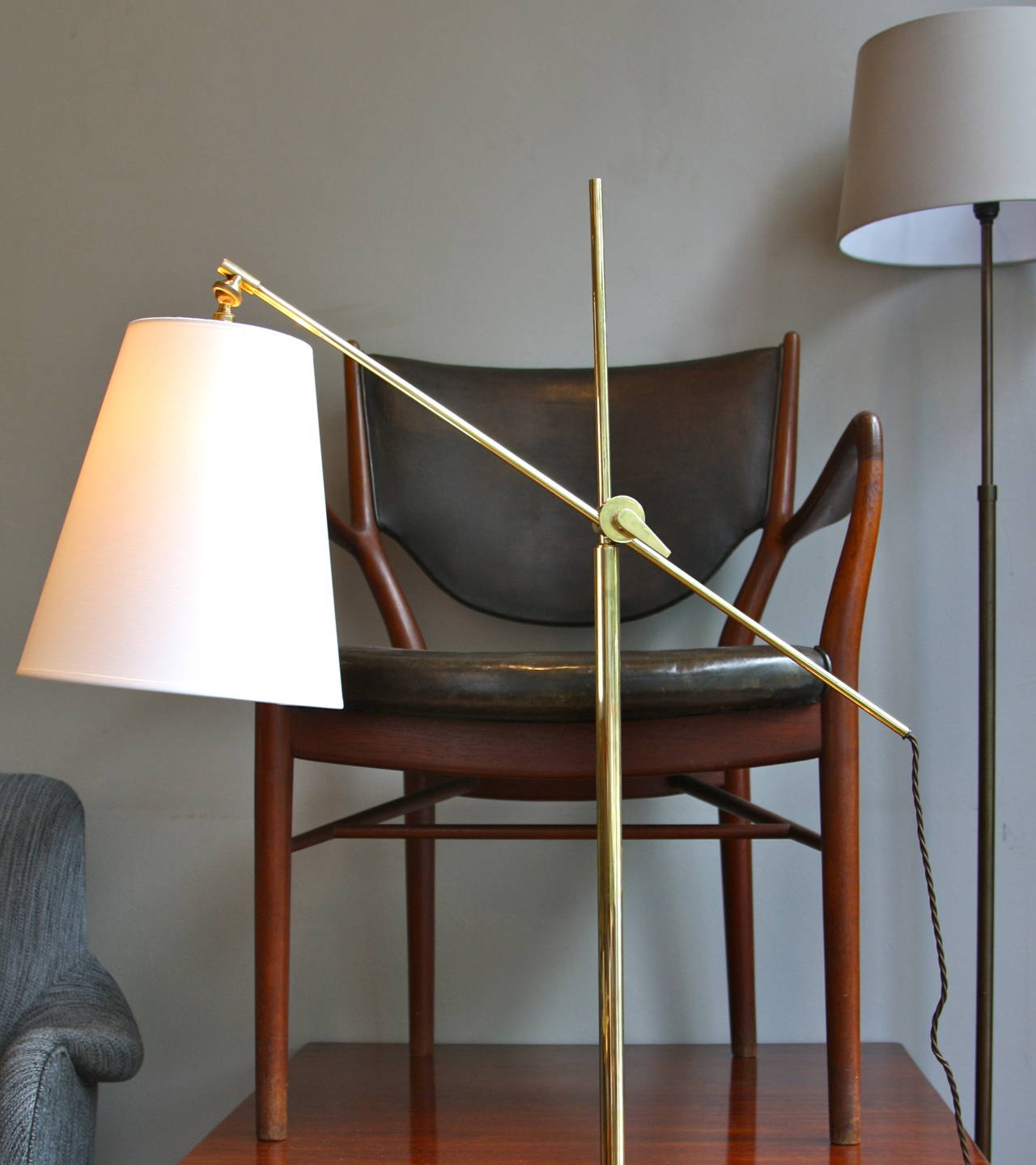 Le Klint Brass Floor Light In Excellent Condition In London, GB