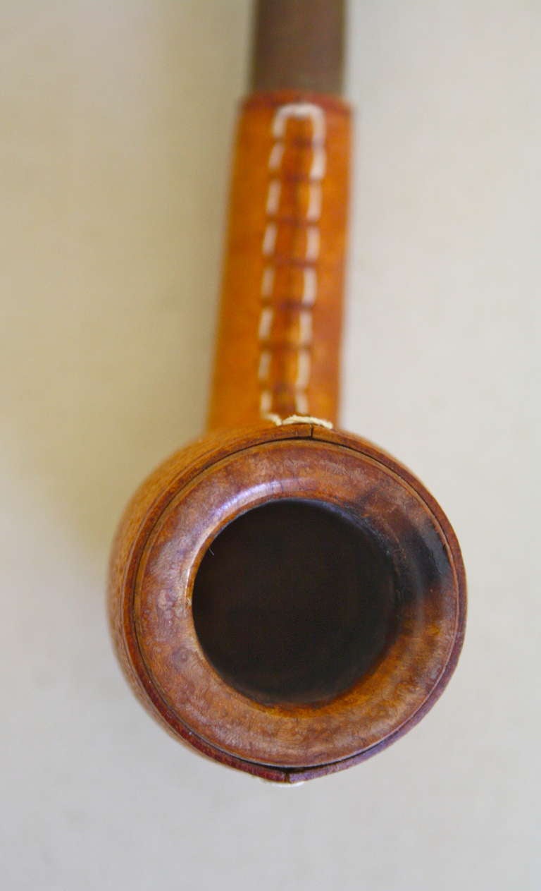 20th Century Carl Auböck Leather Covered Pipe