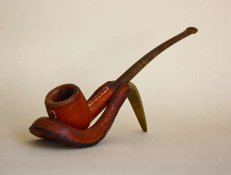 Carl Auböck Leather Covered Pipe 1