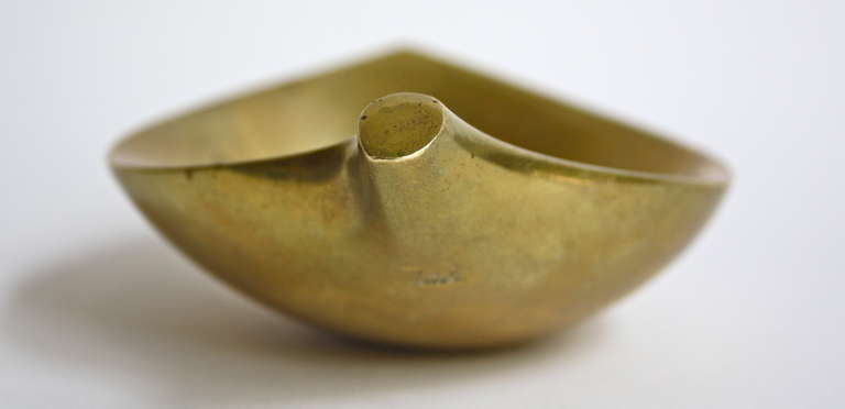Mid-20th Century Heavy Leaf Ashtray by Carl Auböck