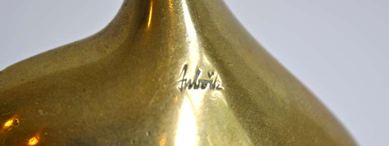 Brass Heavy Leaf Ashtray by Carl Auböck