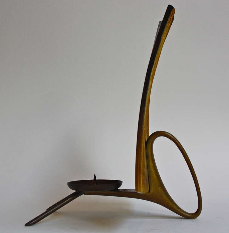 Very Rare Early Horn Candleholder by Carl Auböck