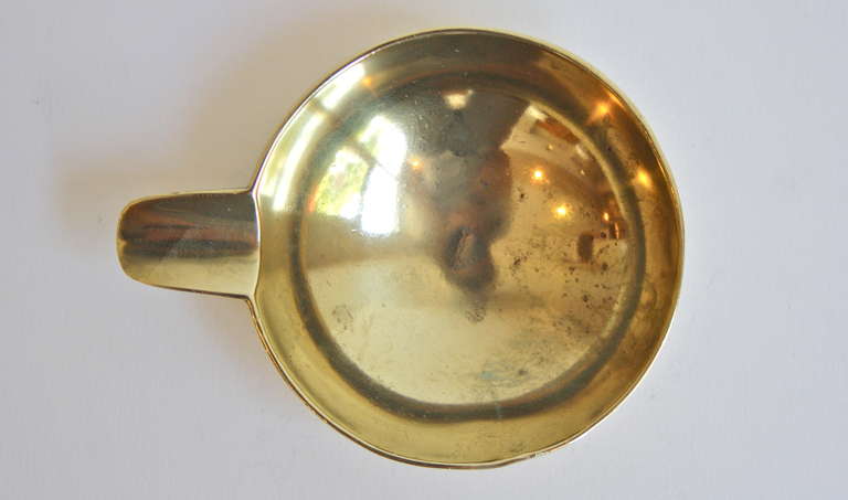 Solid brass ashtray by Carl Auböck. Stamped on the underside