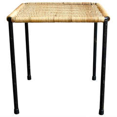 Carl Aubock Wicker Side Table