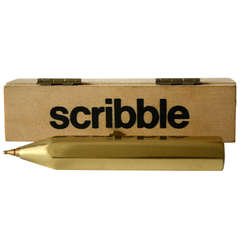 "Scribble Your Way Forward, " Solid Brass Pen by Carl Auböck