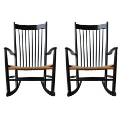 Pair of Hans Weger Rocking Chairs