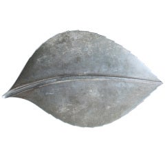 Early Large Pewter Leaf by Carl Aubock