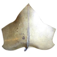 Rare Very Early Brass Leaf by Carl Aubock