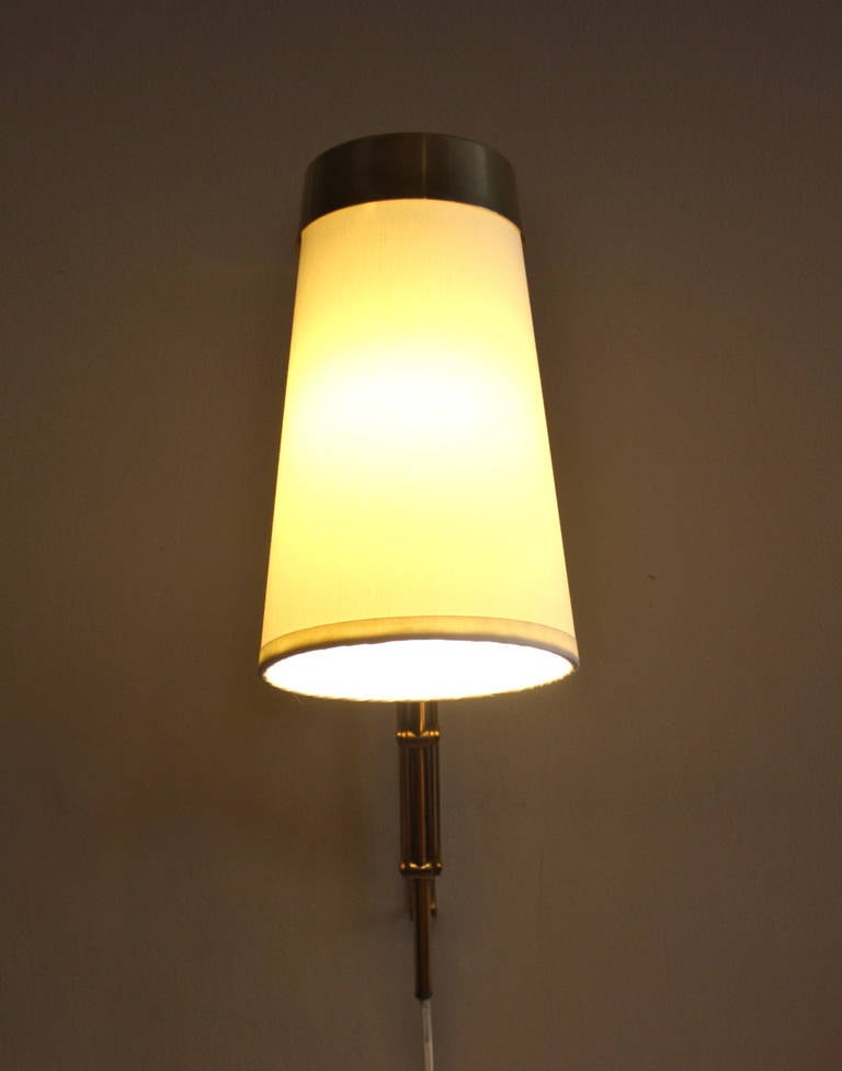 Large Brass Concertina Wall Light