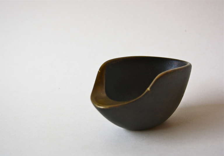 Modern Heavy Sculptural Ashtray by Carl Aubock