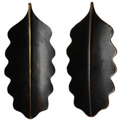 Pair of Leaf Ashtrays by Carl Auböck