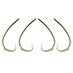 Four Hagenauer Brass Hooks