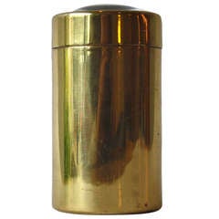 Vintage Brass Box with Magnifying Lid by Carl Aubock