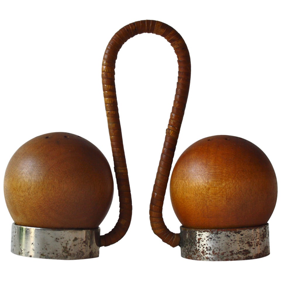 Very Rare Early Salt 
Pepper Set by Carl Aubock