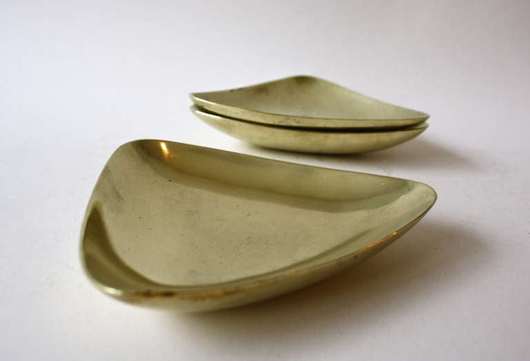 Brass Ashtrays by Carl Aubock In Good Condition In London, GB