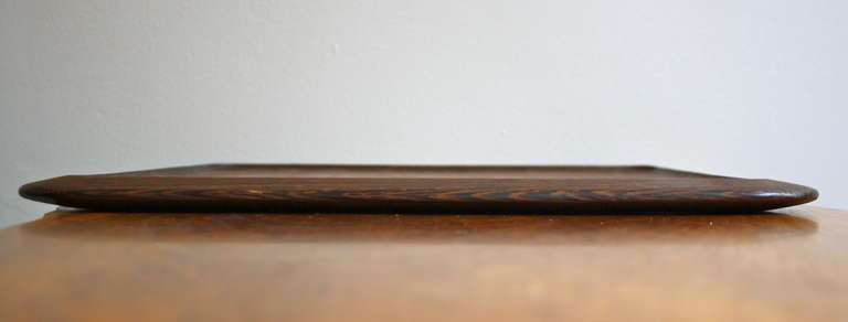 Modern Rare Solid Wenge Tray By Carl Aubock