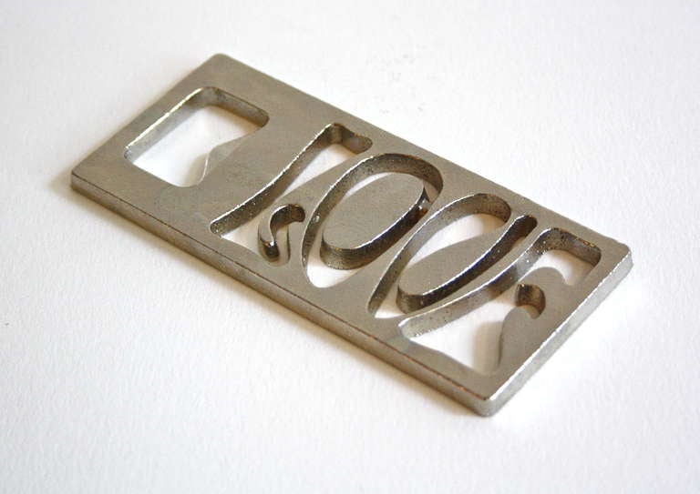 Modern 1960s LOVE Bottleopener by Carl Aubock