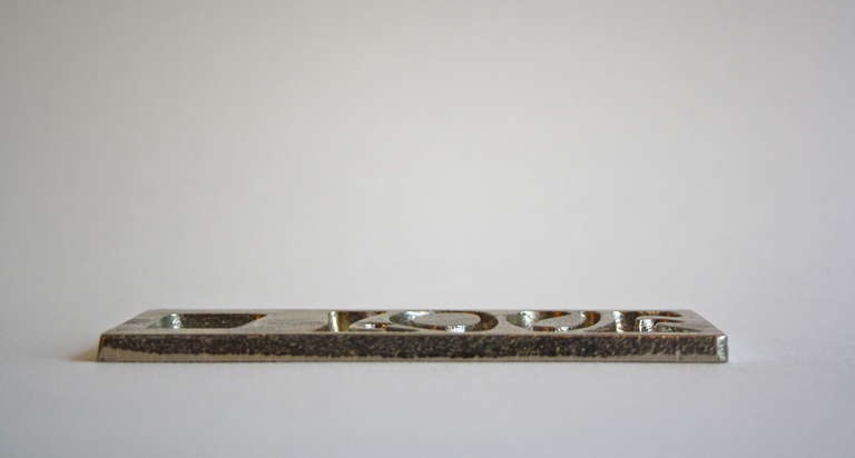 Austrian 1960s LOVE Bottleopener by Carl Aubock