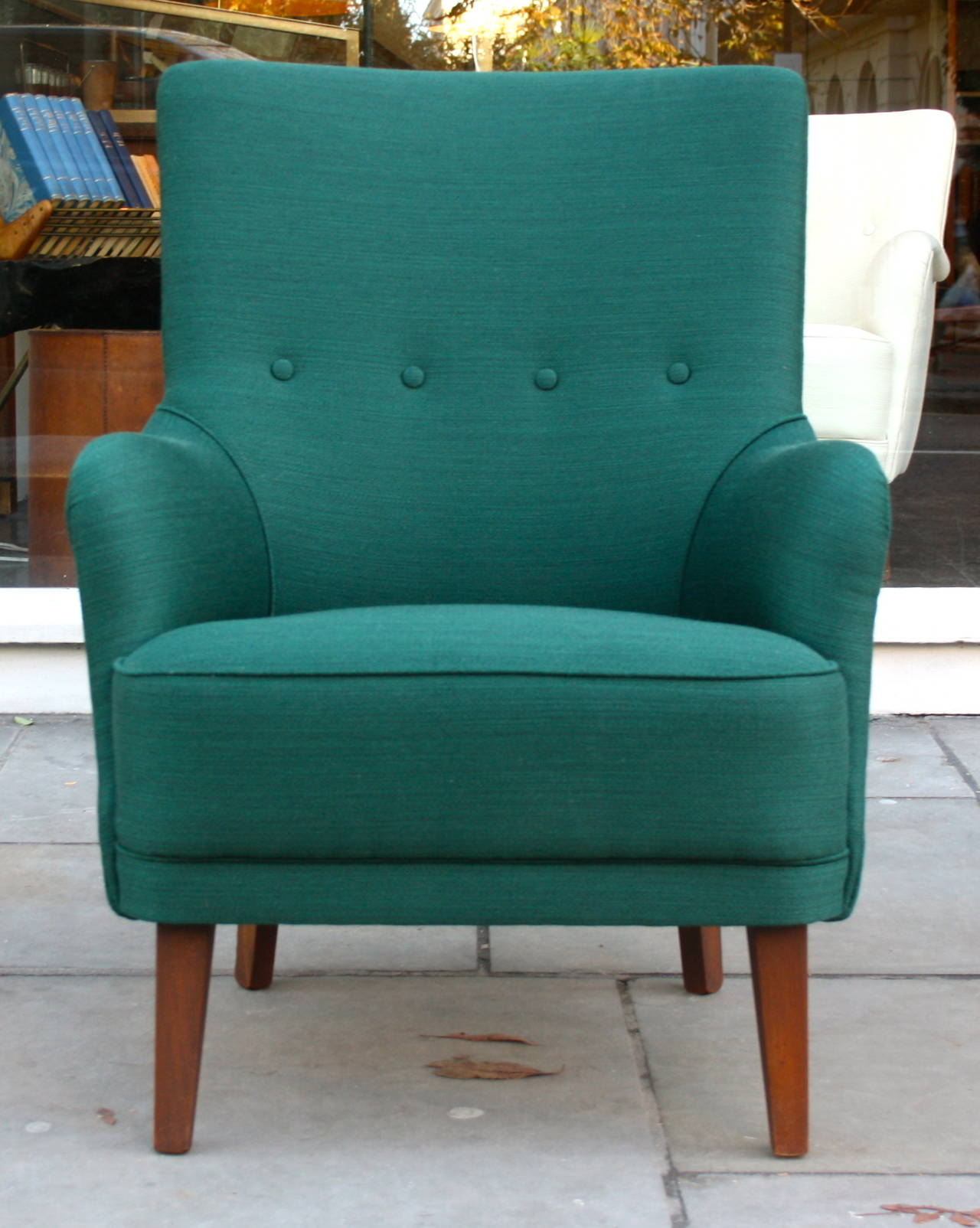 Great small scale highback armchair by Peter Hvidt . Very comfortable and in perfect condition.