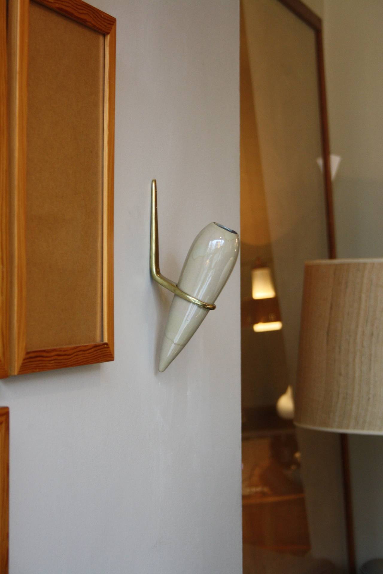 Carl Auböck and Conrad Seidler Wall-Mounted Vase In Excellent Condition In London, GB