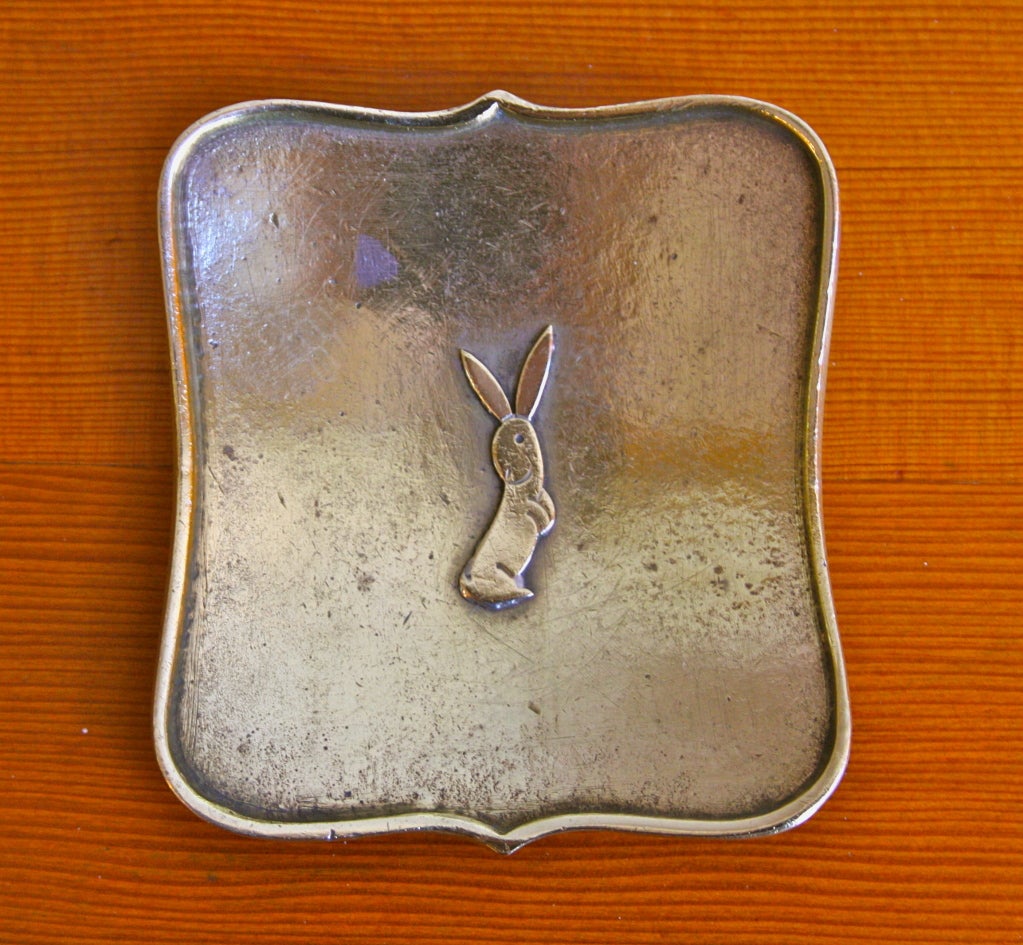 Rare 1940s Bunny Plate by Carl Aubock