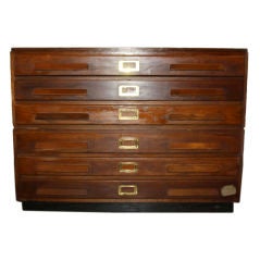 Vintage 1950s English Plan Chest by Archlight