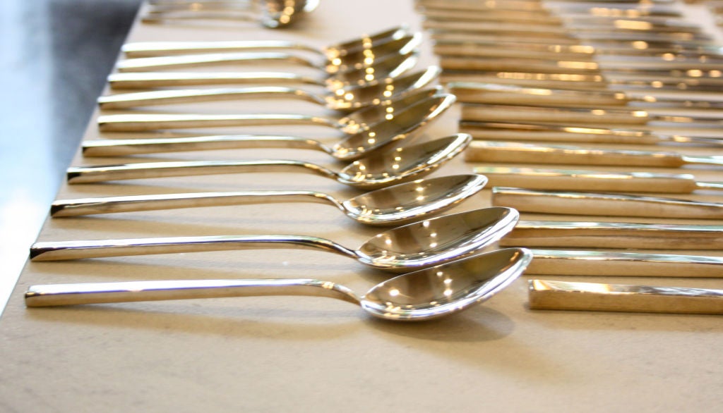 Danish Scanline Bronze Cutlery by Sigvard Bernadotte