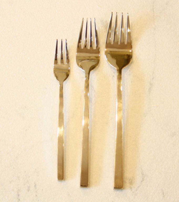 Scanline Bronze Cutlery by Sigvard Bernadotte 1