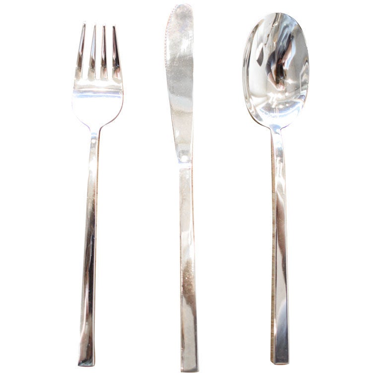 Scanline Bronze Cutlery by Sigvard Bernadotte