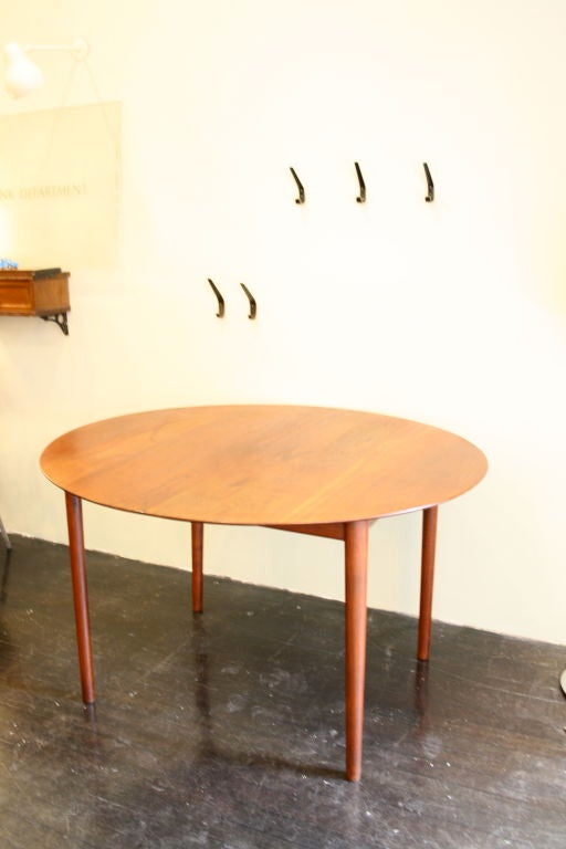 Solid Burmese Teak Oval Dining Table by Hvidt and Moelgaard at 1stdibs