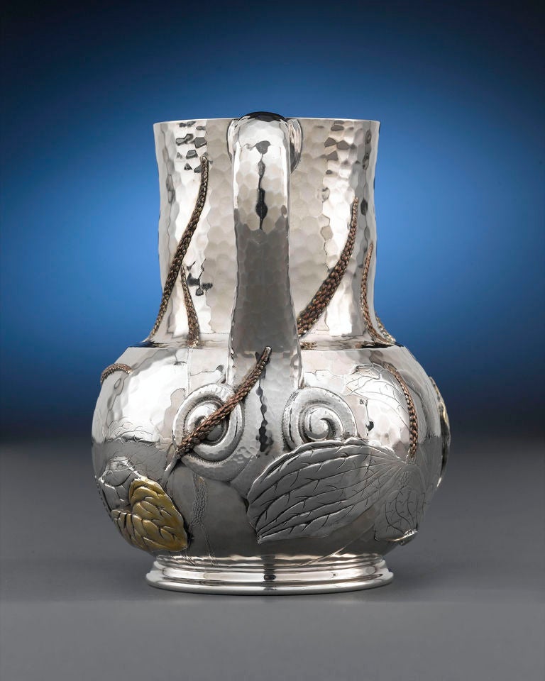 19th Century Tiffany & Co. Silver Japaneseque Water Pitcher