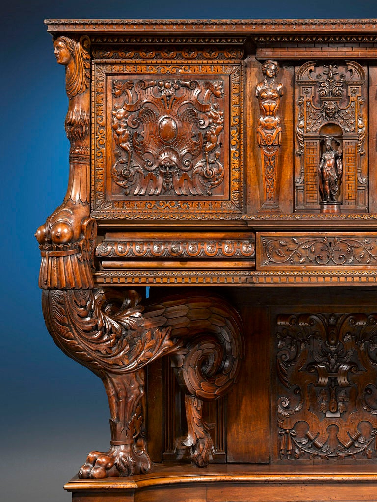 Francis I Renaissance Sideboard In Excellent Condition In New Orleans, LA
