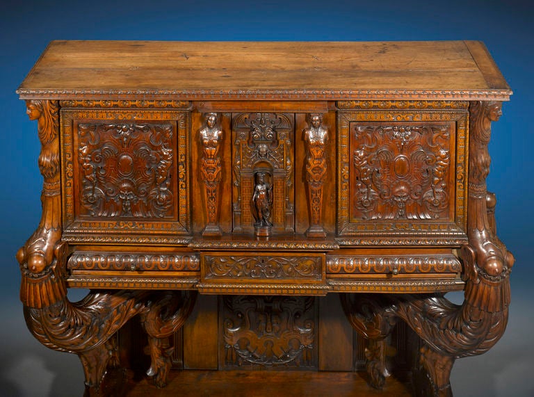 Oak Francis I Renaissance Sideboard