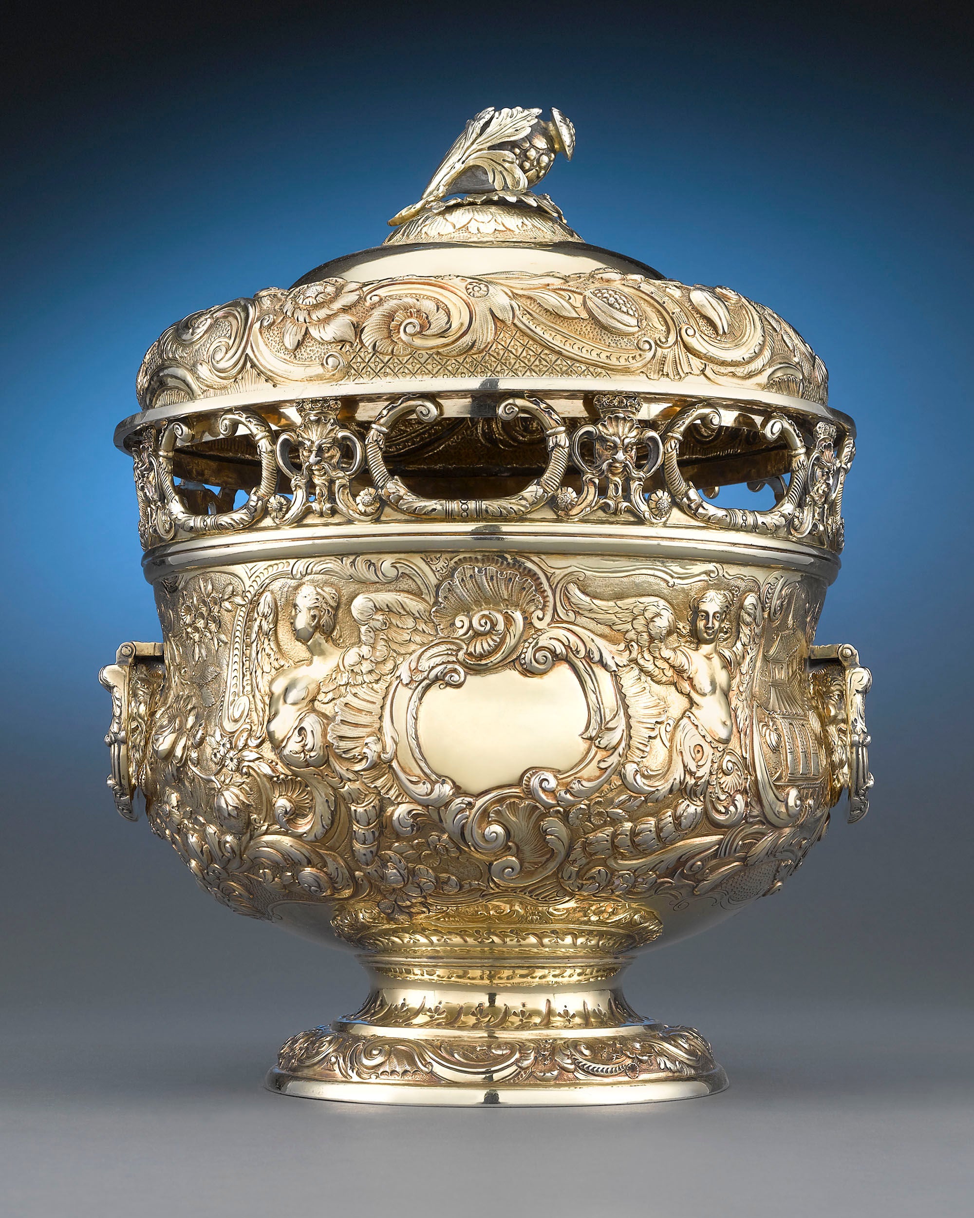 George III Silver Gilt Covered Monteith