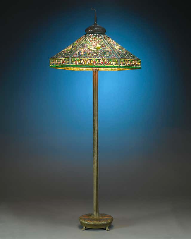 Tiffany Landscape Floor Lamp at 1stDibs