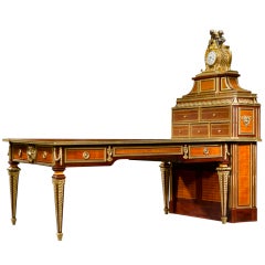 Important Sormani Partner's Desk and Matching Cartonnier